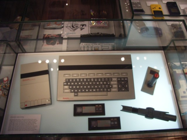 An early prototype of what would become the North American version of the Famicom.  The Nintendo Advanced Video System communicated wirelessly with its peripherals via infrared. 