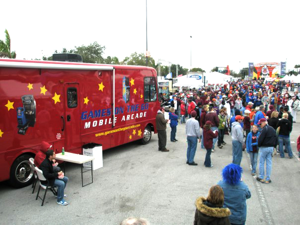 Services like South Florida's Games on the Go arcade bus charge a lot more for temporary cabinet rentals.