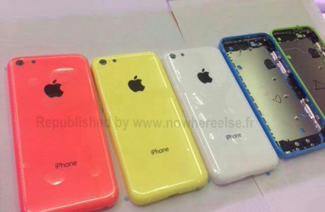 "Low-cost iPhone" backs have been spotted in a rainbow of different colors.