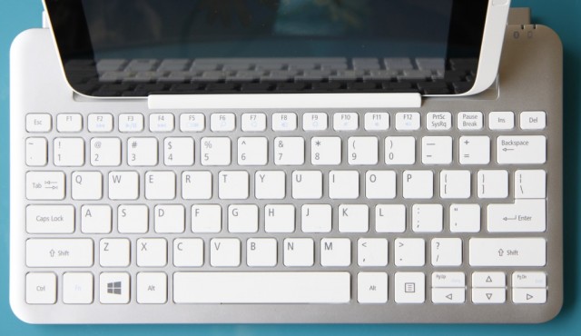 The keyboard has a basically sensible layout and a so-so feel.