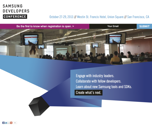 Samsung's own devcon will put the hardware manufacturer first. 