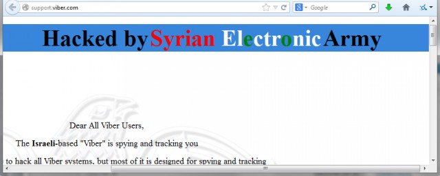 Viber S Online Help Desk Sacked By Pro Syrian Hackers Ars Technica