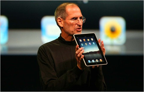 Steve Jobs introducing the iPad.