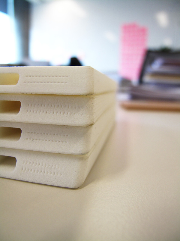 3-D printed prototypes of the Edge. 