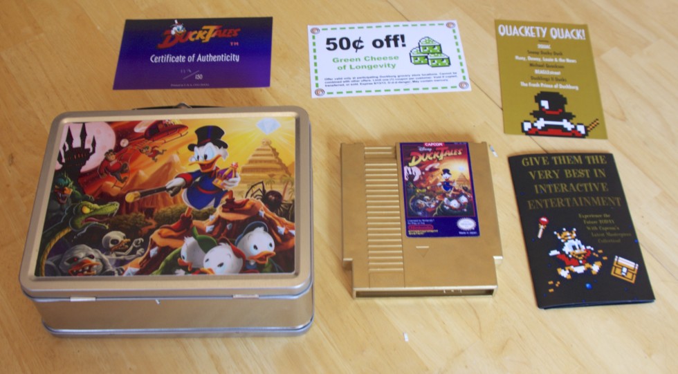 Unfortunately, there wasn't an NES-style cardboard game box included with this awesome package.