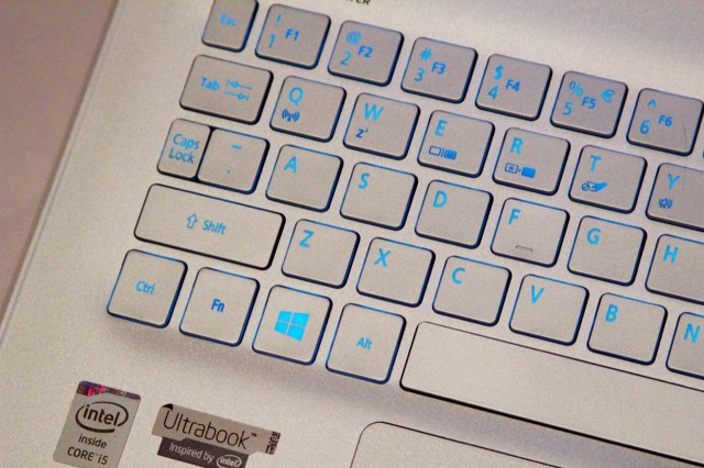 In dim lighting, though, the weakness of the backlight can actually make the keys look a bit fuzzier and harder to read.