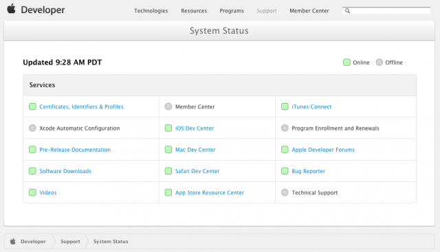 “Most” of Apple’s developer site services to be restored “this week”