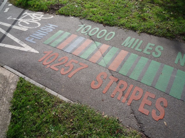 A bicycle path in the UK commemorates the sequencing of the BRCA2 gene.