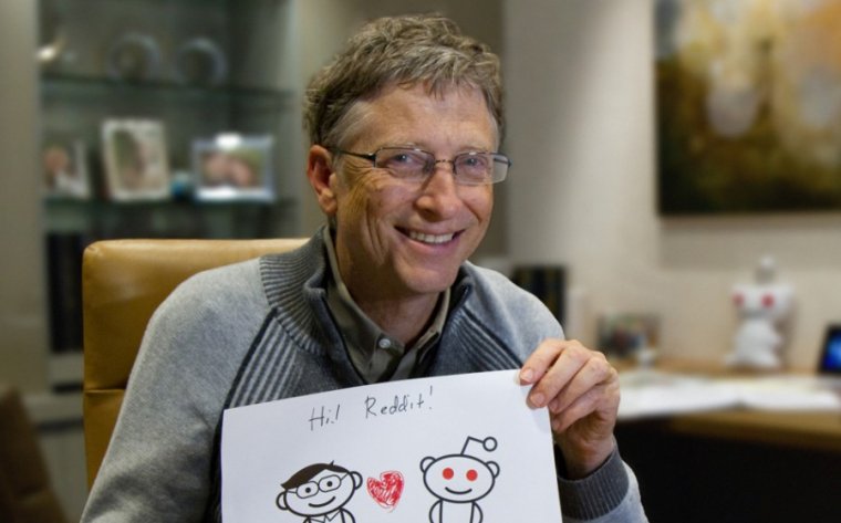 Bill Gates answering questions on Reddit in 2013.