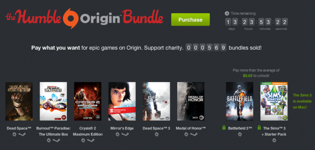 Humble Origin Bundle launches with Mirror's Edge, Crysis 2