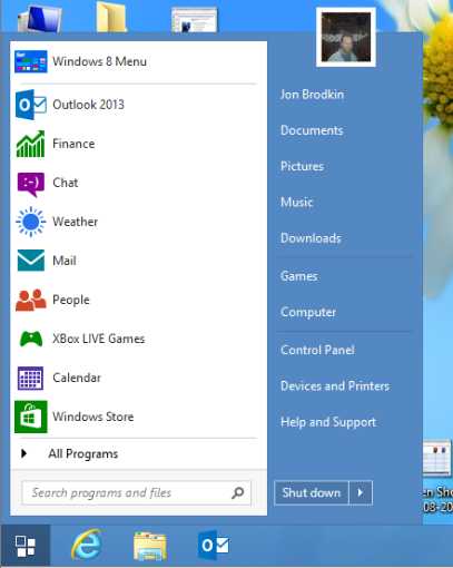 windows 8 start menu for mac