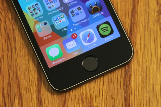 The iPhone 5S' fingerprint sensor is embedded in the phone's Home button, which loses the rounded square imprint present on other Home buttons but is otherwise clickable just as it is on any other iOS device.