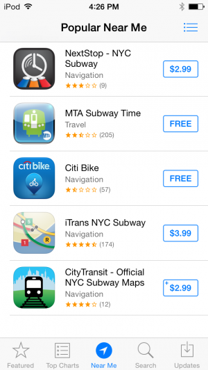 The new "Near Me" feature will show you popular apps from your geographical location.