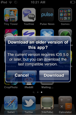 Apple resurrects old app versions to run on old iOS hardware