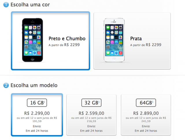 iPhones direct from Apple in Brazil are pretty pricey. 