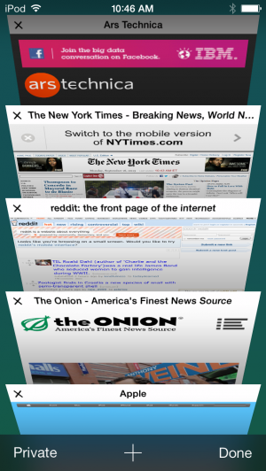 New Safari can display much more, even if its 3D tabs look kind of odd.