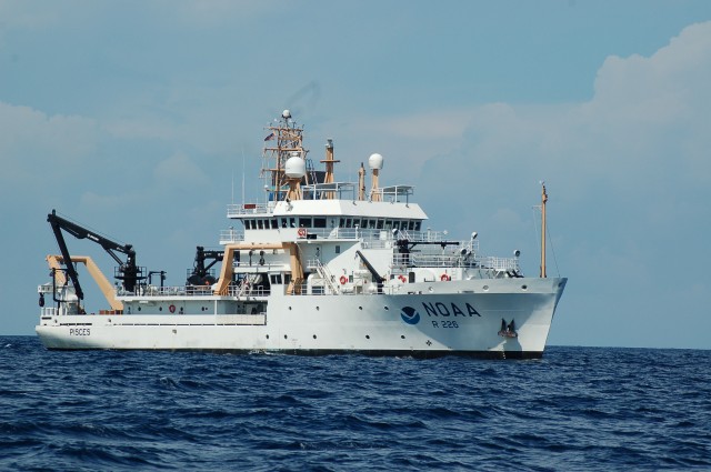 A NOAA research vessel.