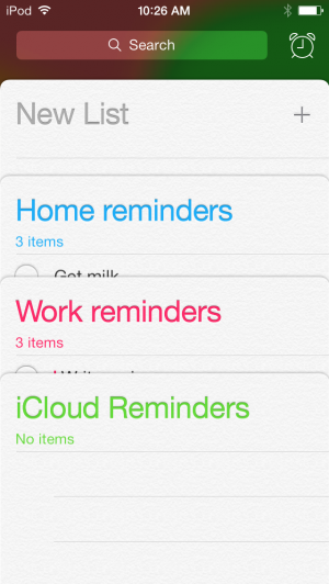 A stack of color-coded Reminders.