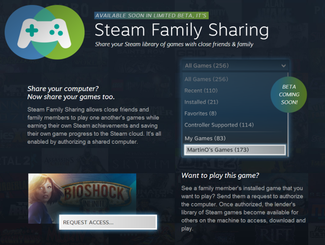 Valve: “Family Sharing” for up to 10 devices coming to Steam