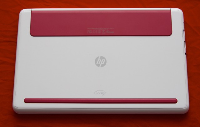 Most of the laptop’s branding can be found on the bottom in the form of a small HP logo, the standard regulatory text and logos, and a “made with Google” marking that implies that Google had some input on the way this laptop looks and works.