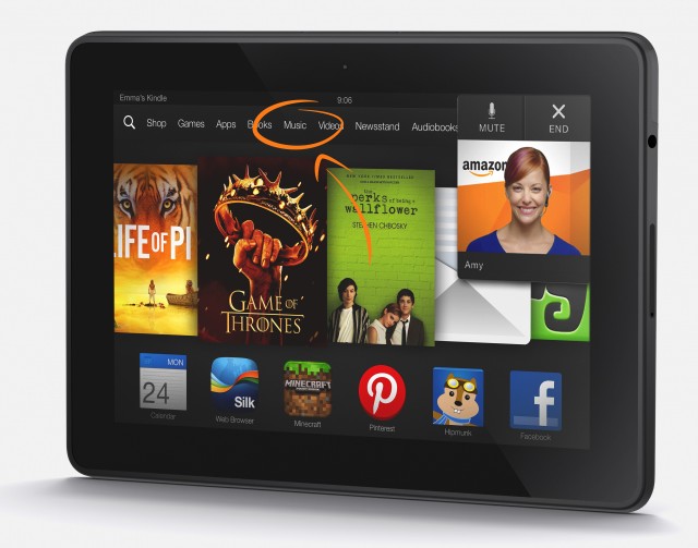 The Kindle Fire HD.