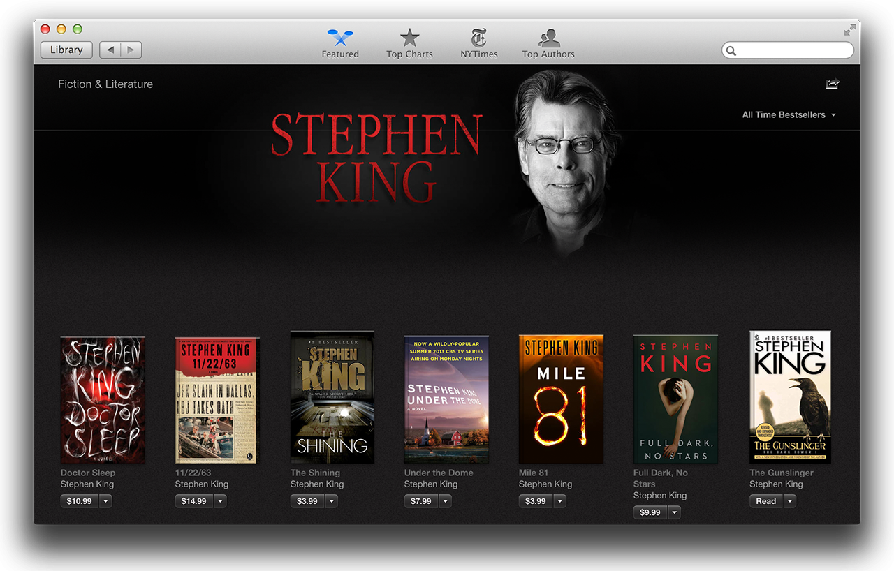 The iBookstore should look familiar to anyone who frequents Apple’s other digital marketplaces.