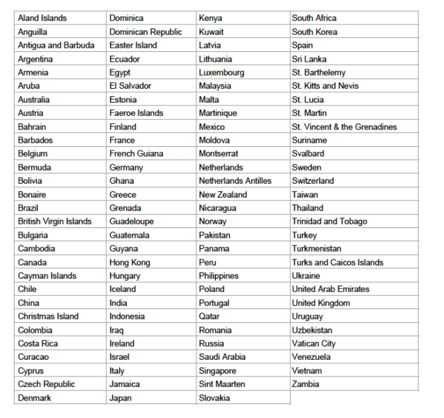 t mobile free roaming countries