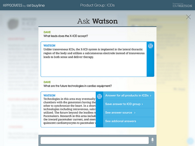 Hippocrates, a medical application, lets you ask Watson.