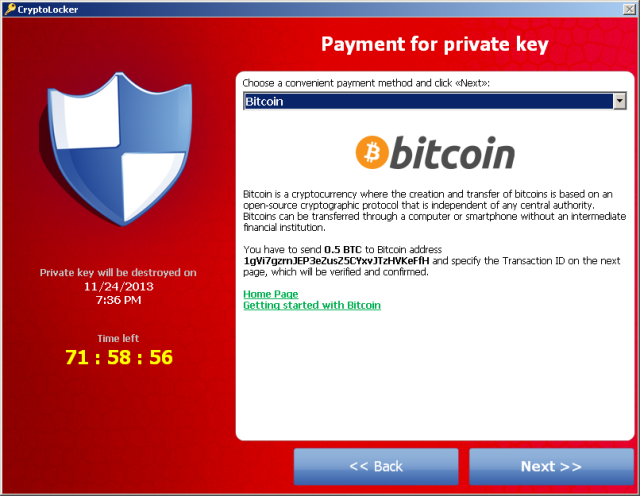 Soaring price of Bitcoin prompts CryptoLocker ransomware price break ...