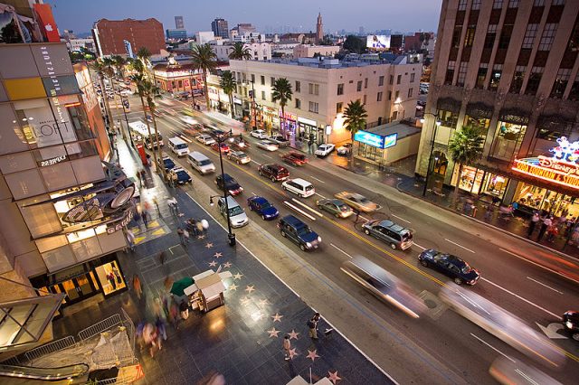 Hollywood Boulevard in Los Angeles.