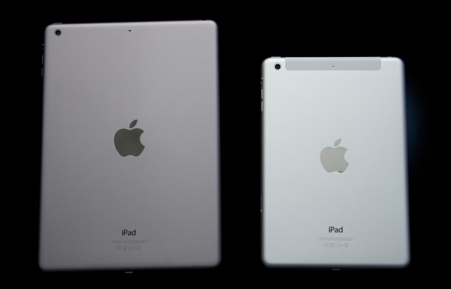 Both tablets come in "space gray" (left) and silver (right).