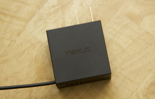 The power adapter is pretty nondescript, aside from the Nexus logo…