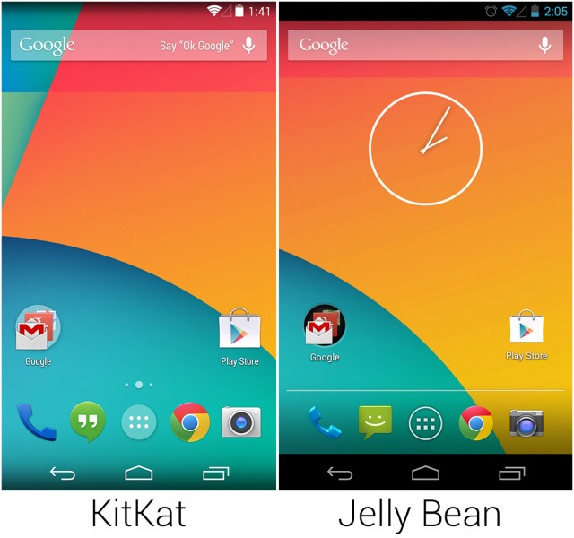 The KitKat and Jelly Bean launchers.