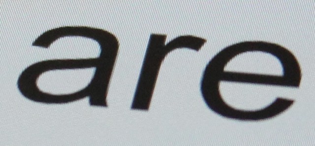 Up close with the Retina iPads' 264 PPI screen. You can see individual pixels, but they're very difficult to resolve at normal viewing distances.