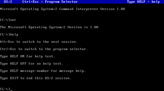 OS/2 1.0 in all its glory.