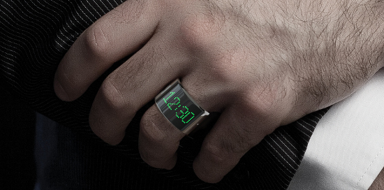 The first smartring has an LED screen, tells time, and accepts calls