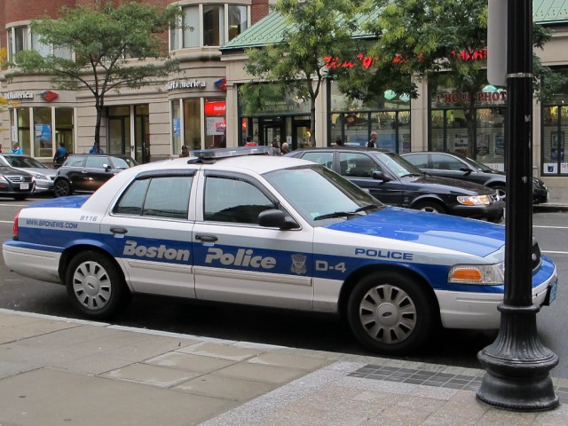 The Boston Police Department currently has 14 license plate scanners, which are often mounted on police cars.