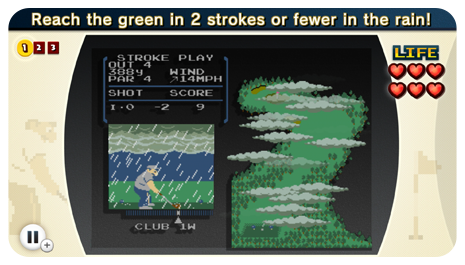 Playing this <i>Golf</i> challenge in the rain is about as much fun as playing actual golf in the rain.
