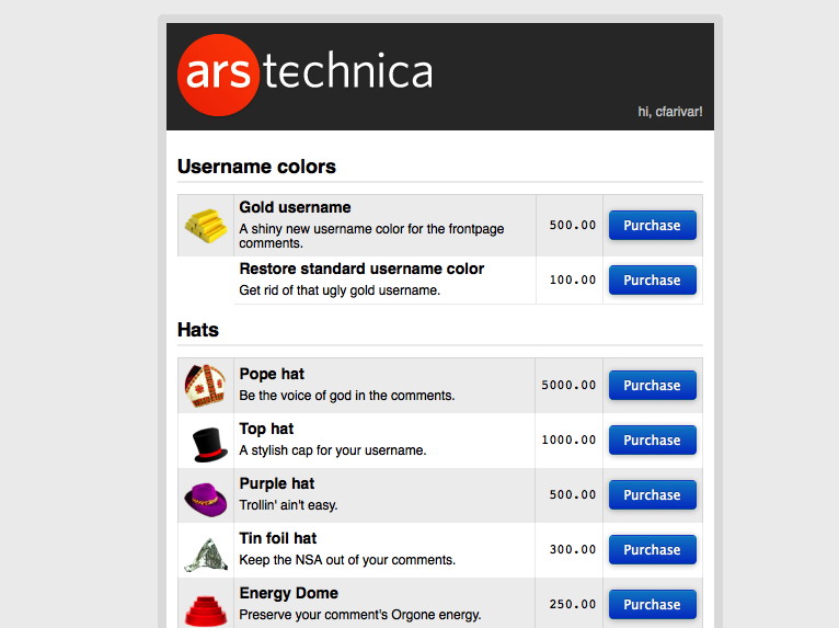 Here’s how to spend your hard-earned Arscoins - Ars Technica
