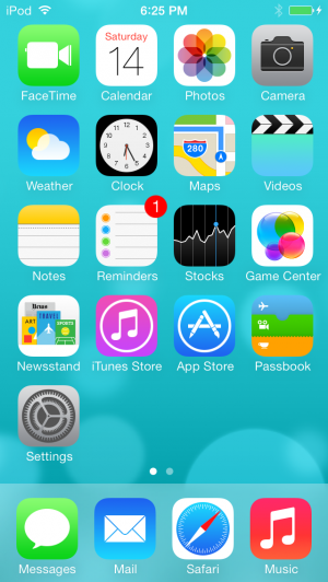 iOS 7.0 on an iPod touch.