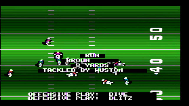 The original <i>Madden NFL Football</i> for the Apple II, from 1988.