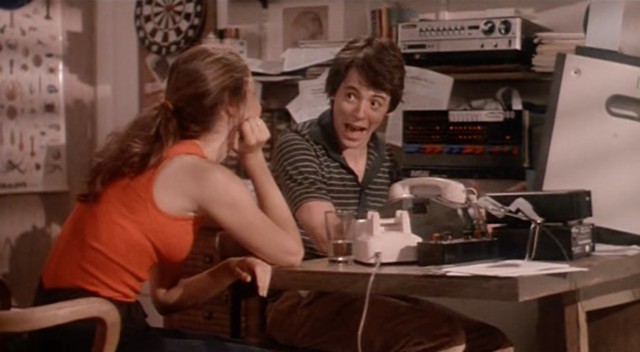 Nerd hero Matthew Broderick uses his modem to actually attract a girl. This did not often happen in real life.