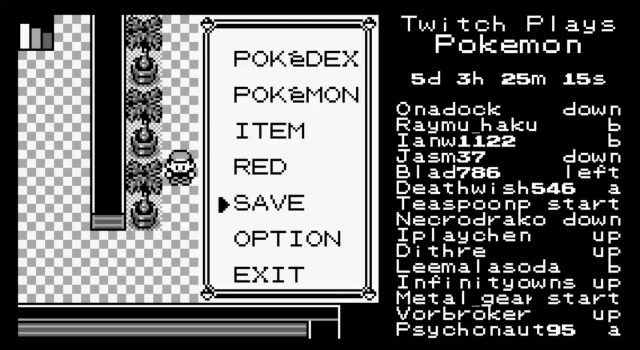 Twitch Plays Pokémon: what happens when a big chunk of the Internet tries to play the same instance of the same game at the same time? Basically nothing.