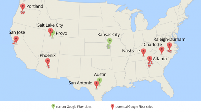 Google Fiber chooses nine metro areas for possible expansion