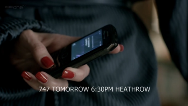 A <em>Sherlock</em> text parallel-process: a character subverts her intent in the scene by surreptitiously texting a third party. 