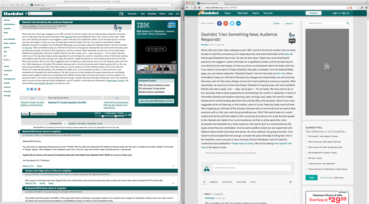 Slashdot Slashdot’s new interface could kill what keeps Slashdot relevant | Ars ...