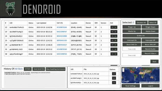 A screenshot from a video promoting a tool for creating DIY remote access trojans for Android devices.