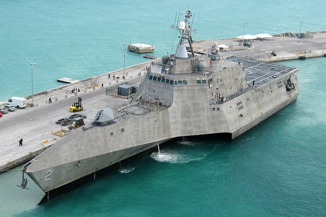 The Austal USA-built trimaran USS Independence.