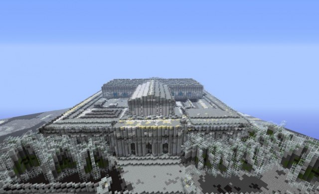 A model of the New York Public Library in midtown Manhattan, generated from Mitchell's code. 