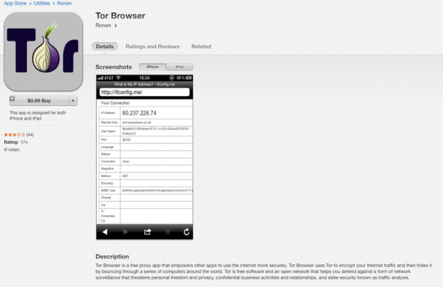 Fake Tor Browser For Ios Laced With Adware Spyware Members Warn Ars Technica